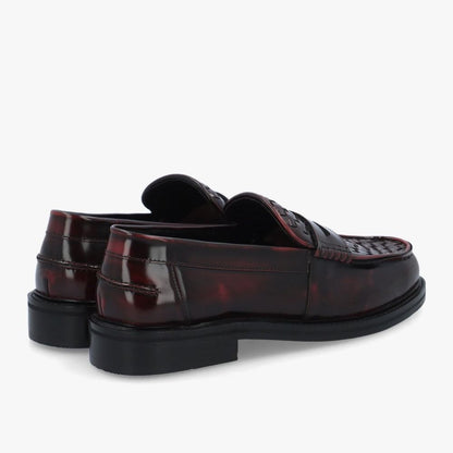 Delicious Junction Brummel Basket Weave Loafer Oxblood