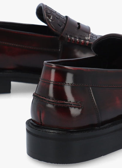 Delicious Junction Brummel Basket Weave Loafer Oxblood