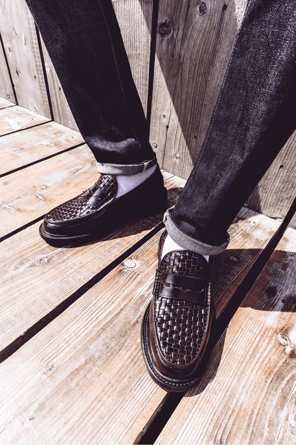 Delicious Junction Brummel Basket Weave Loafer Oxblood