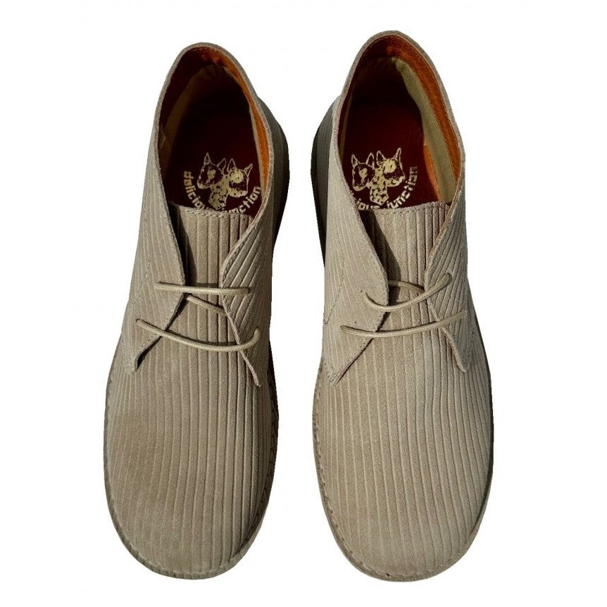 Delicious Junction Corded Suede Desert Boot Beige
