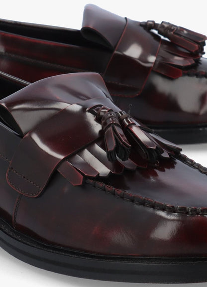 Delicious Junction Rude Boy Tassel Loafer Oxblood