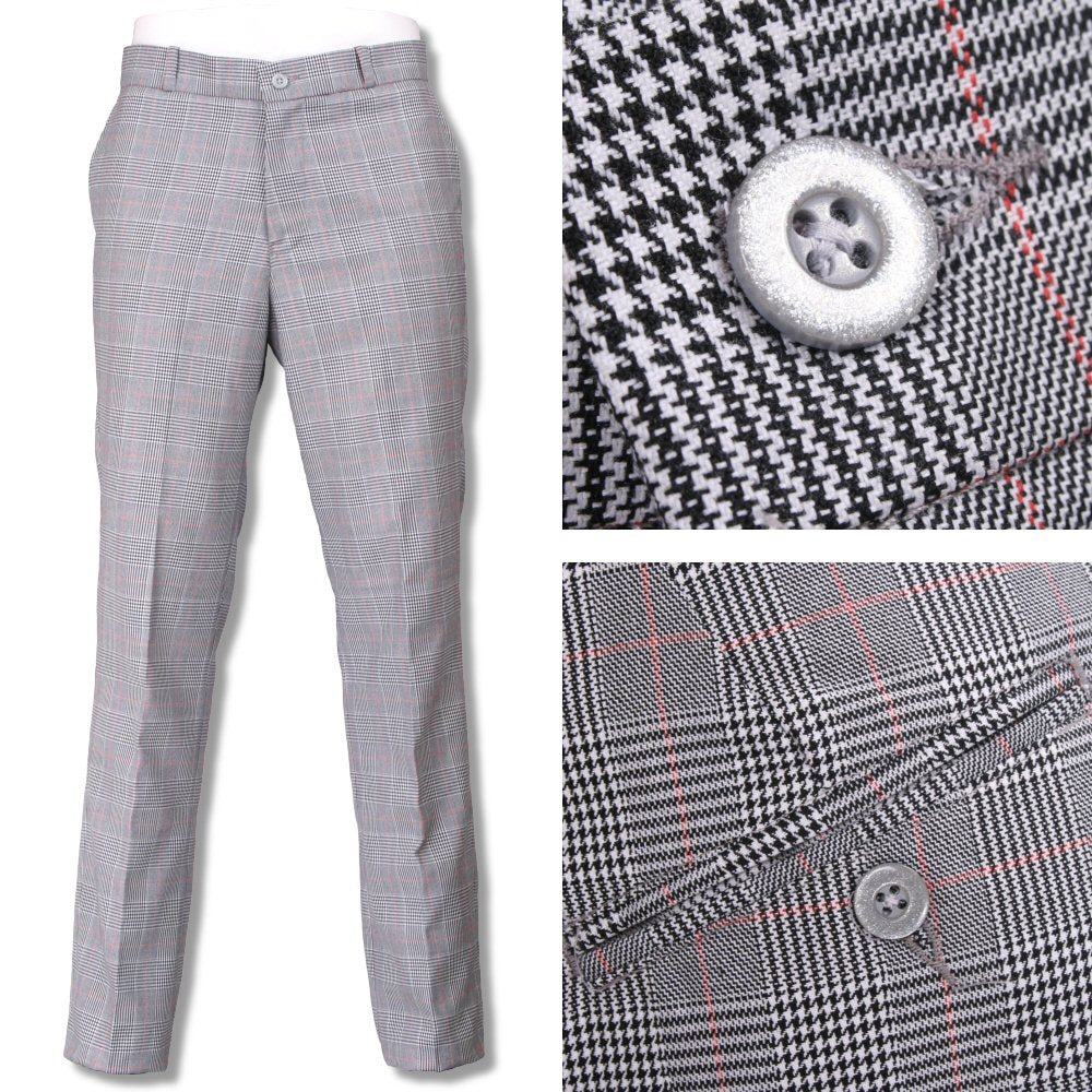 Relco Mod Sta Press Trousers Prince Wales Check