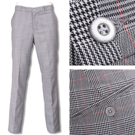 Relco Mod Sta Press Trousers Prince Wales Check