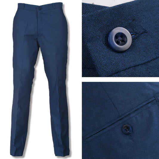 Relco Mod Retro Tonic Two Tone Sta Pressed Trousers Blue / Black