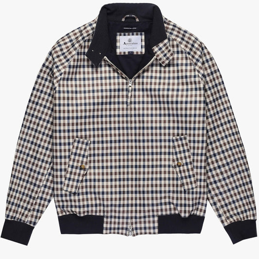 Aquascutum Archival Weatherproof Harrington Jacket Club Check