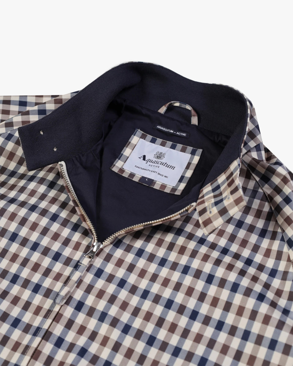 Aquascutum Archival Weatherproof Harrington Jacket Club Check