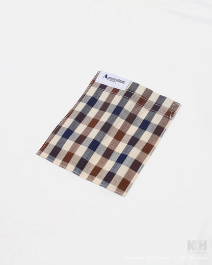 Aquascutum Active Club Check Pocket Plain T-Shirt White