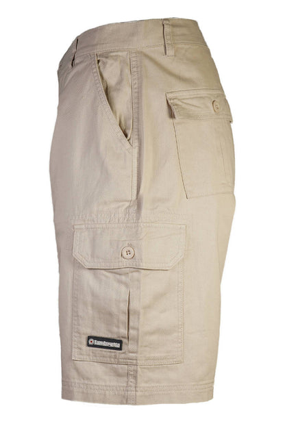 Lambretta Twill Cargo Shorts Stone