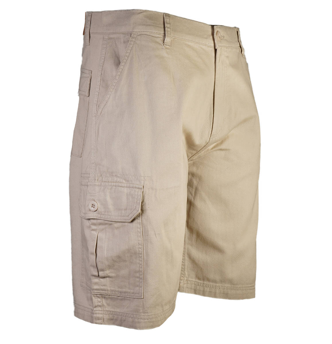 Lambretta Twill Cargo Shorts Stone