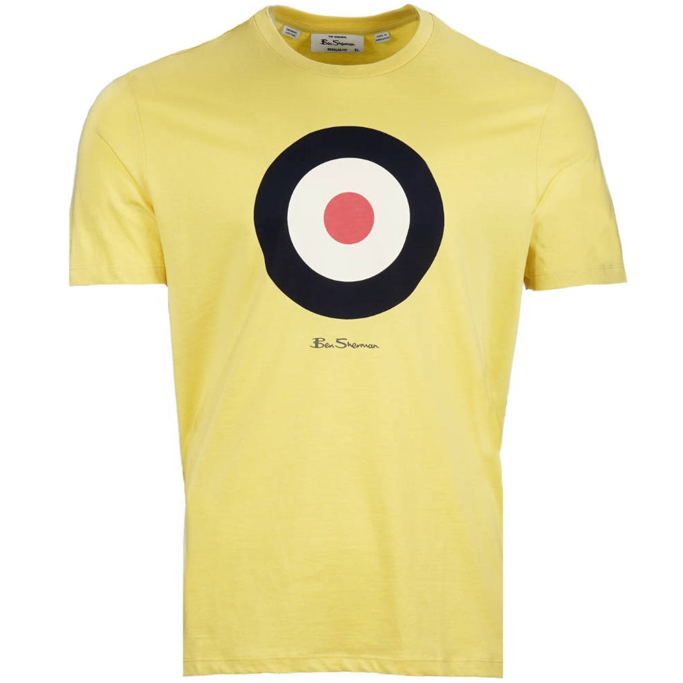 Ben Sherman Classic Target Print T-Shirt Lemon