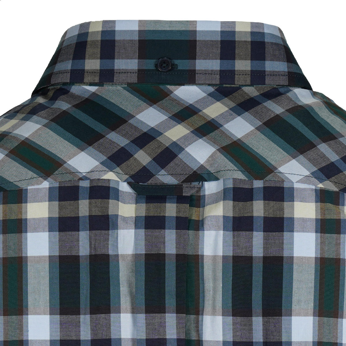 Ben Sherman Short Sleeve Irregular Check Shirt Dark Green