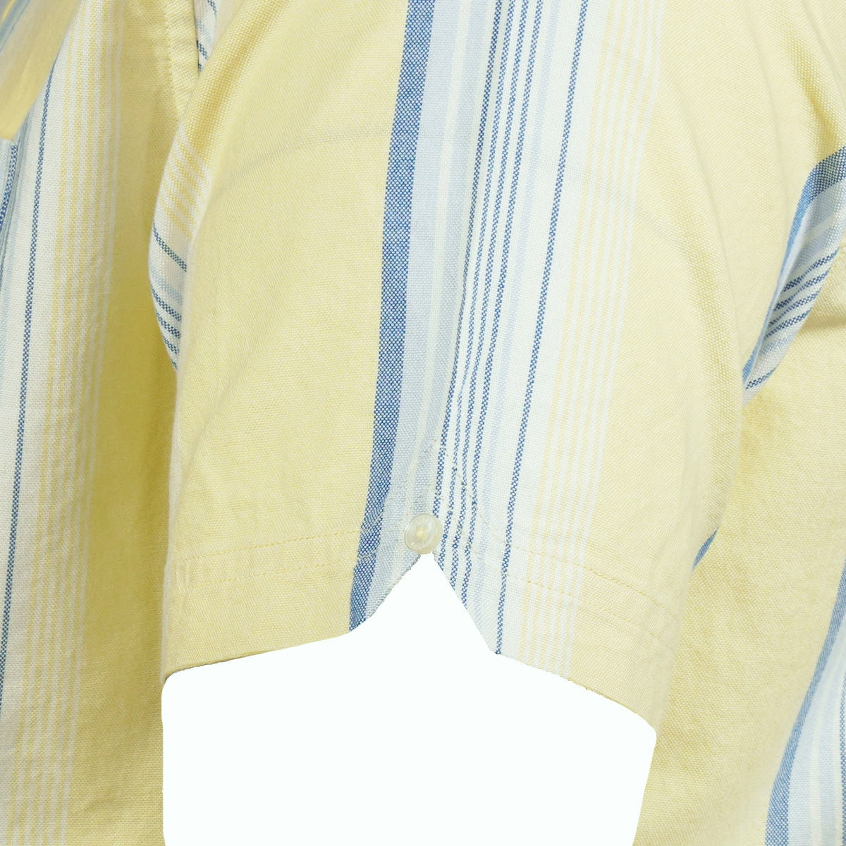 Ben Sherman Short Sleeve Cotton Oxford Stripe Shirt Lemon