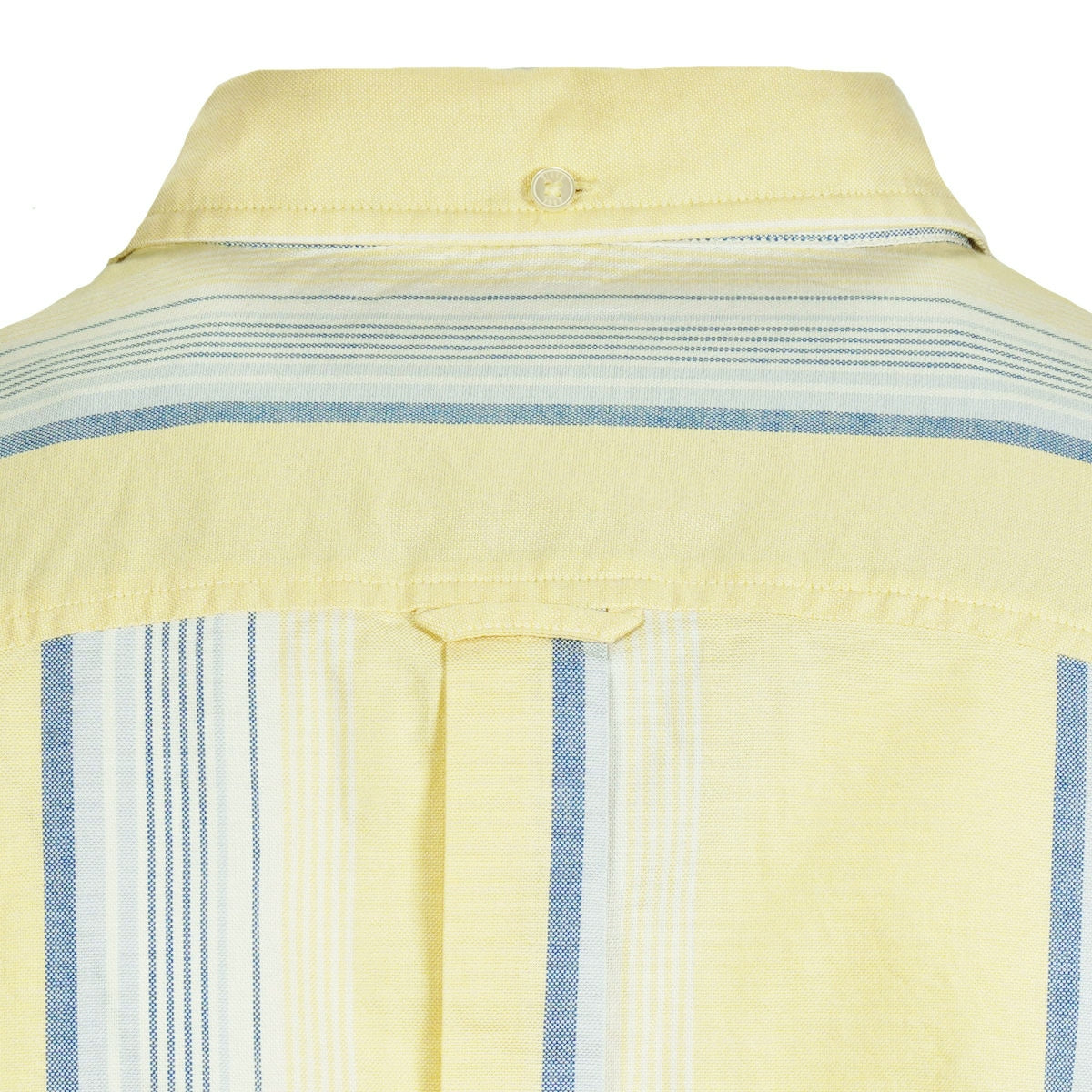 Ben Sherman Short Sleeve Cotton Oxford Stripe Shirt Lemon