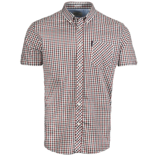 Ben Sherman Short Sleeve House Check Shirt Red / Navy