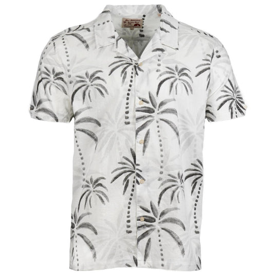 Ben Sherman Short Sleeve Revere Collar Palm Print Shirt