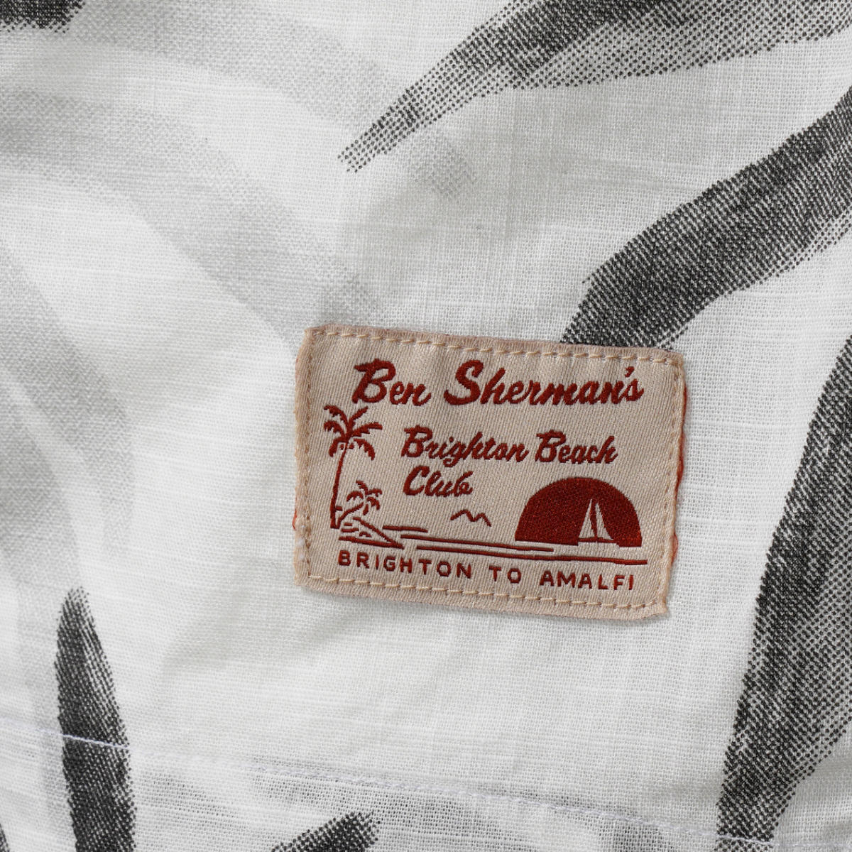 Ben Sherman Short Sleeve Revere Collar Palm Print Shirt