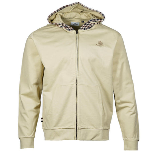 Aquascutum Active Club Check FZ Hoodie Beige