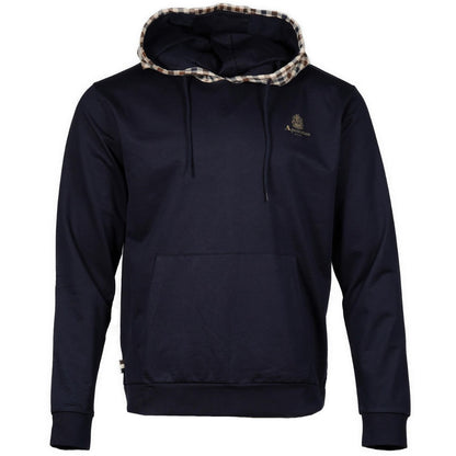 Aquascutum Active Club Check FZ Hoodie Navy