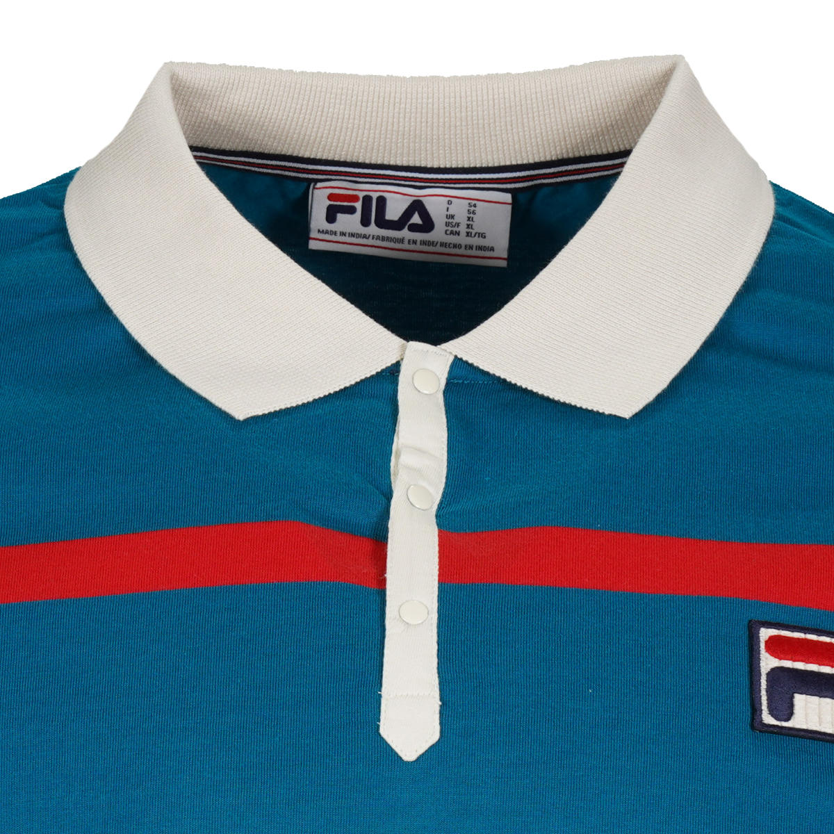 Fila Clarkson Yarn Dyed Stripe Polo Shirt Teal
