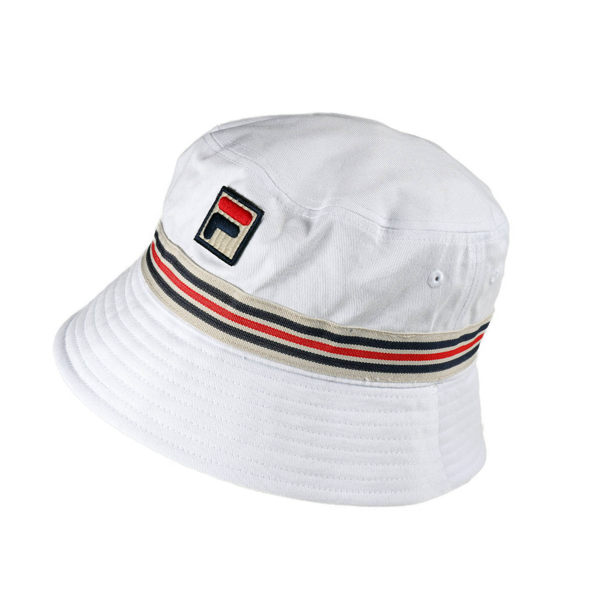 Fila Jojo Tape Multi Stripe Bucket Hat White