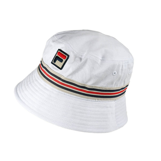 Fila Jojo Tape Multi Stripe Bucket Hat White