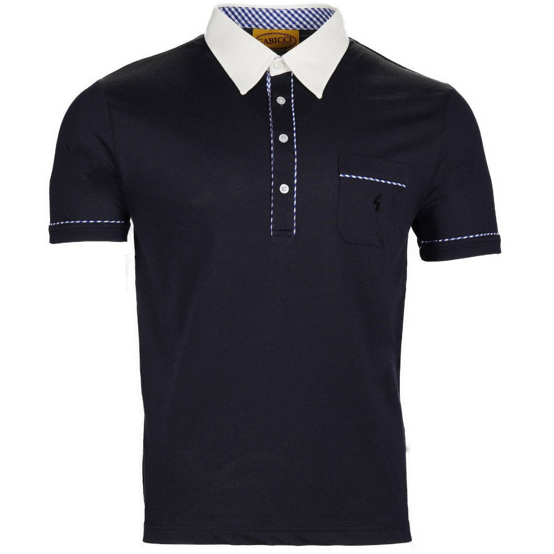 Gabicci Vintage Archives Contrast Collar Jersey Polo Navy
