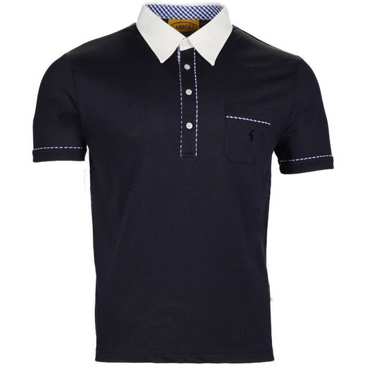 Gabicci Vintage Archives Contrast Collar Jersey Polo Navy