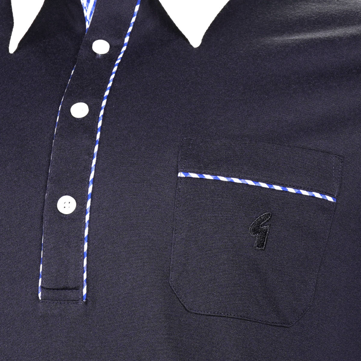 Gabicci Vintage Archives Contrast Collar Jersey Polo Navy