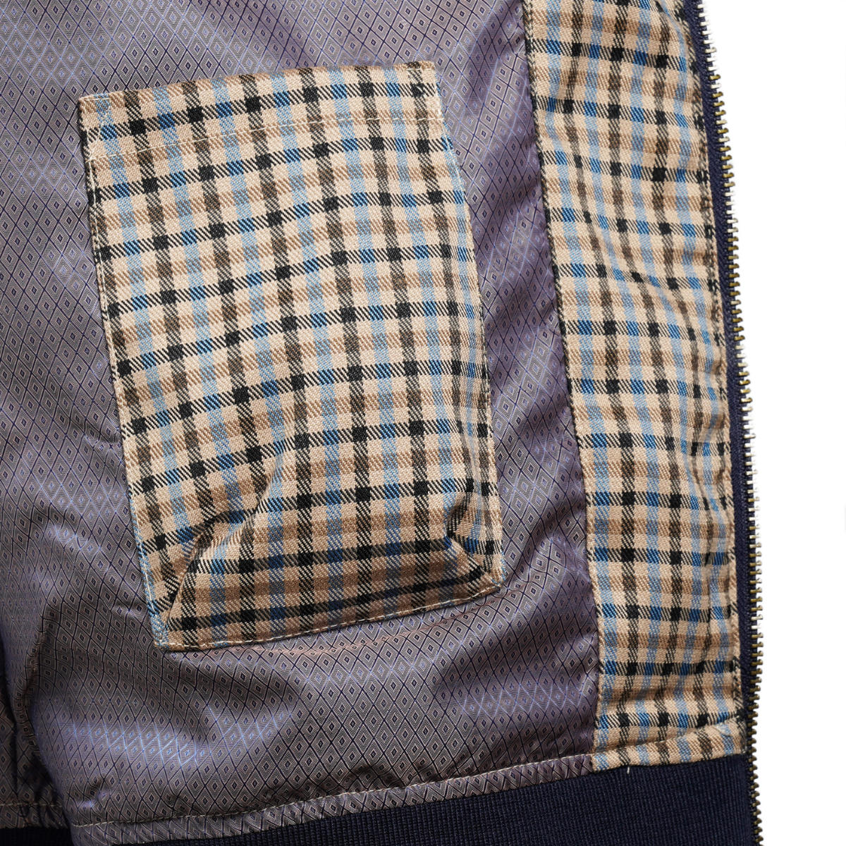 Gabicci Vintage Gun Club Breast Pocket Harrington Jacket Beige
