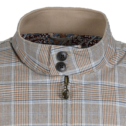 Gabicci Vintage Prince Of Wales Check Harrington Jacket Beige