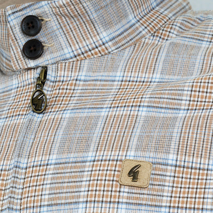 Gabicci Vintage Prince Of Wales Check Harrington Jacket Beige