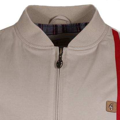 Gabicci Vintage Racing Stripe Monkey Jacket Cream