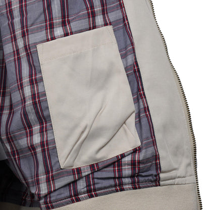 Gabicci Vintage Racing Stripe Monkey Jacket Cream
