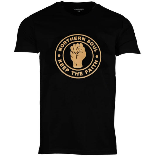 Knebworth Clothing Northern Soul Print T-Shirt Black