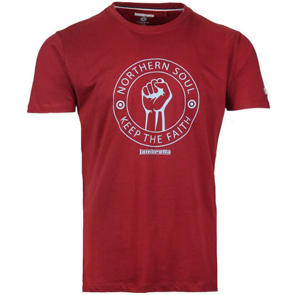 Lambretta Keep the Faith Northern Soul Tee Wine