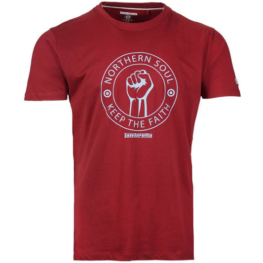 Lambretta Keep the Faith Northern Soul Tee Wine