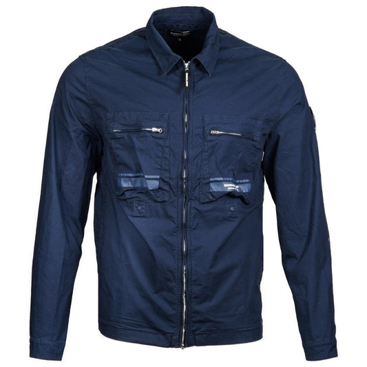 Marshall Artist Stretch Parachute Cotton Overshirt Navy