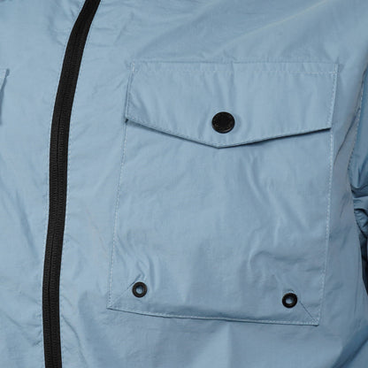 Mish Mash Mesh Lined Windbreaker Overshirt Sky Blue