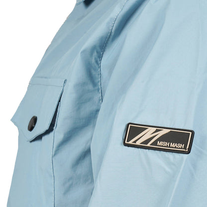 Mish Mash Mesh Lined Windbreaker Overshirt Sky Blue