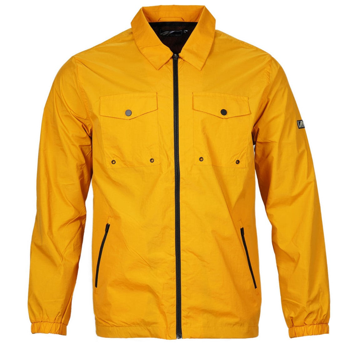 Mish Mash Mesh Lined Windbreaker Overshirt Mustard