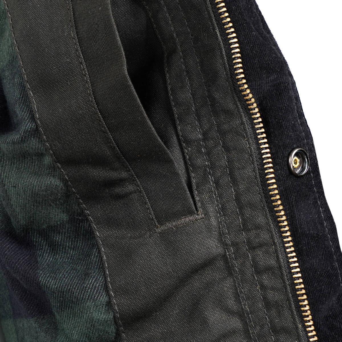 Mish Mash Waxed Cotton Jacket Olive Green