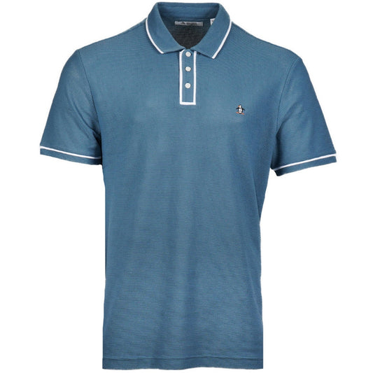 Original Penguin Airtex Fine Gauge Knit Polo Shirt Slate Blue