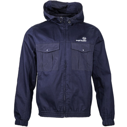 Sergio Tacchini Dario Hooded Zip Thru Windbreaker Navy