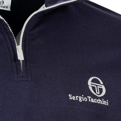 Sergio Tacchini Daytone 1/4 Zip Funnel Neck Top Navy