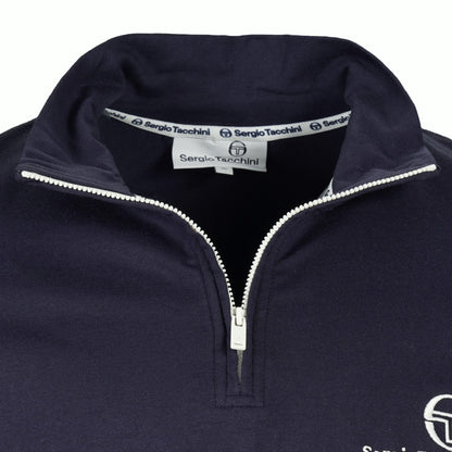 Sergio Tacchini Daytone 1/4 Zip Funnel Neck Top Navy