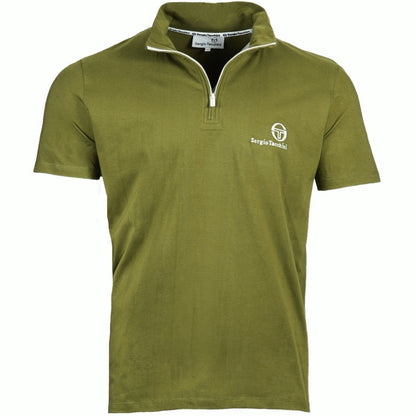 Sergio Tacchini Daytone 1/4 Zip Funnel Neck Top Moss