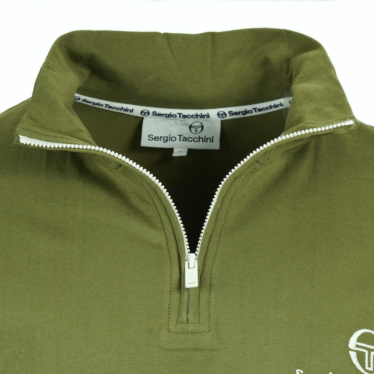 Sergio Tacchini Daytone 1/4 Zip Funnel Neck Top Moss