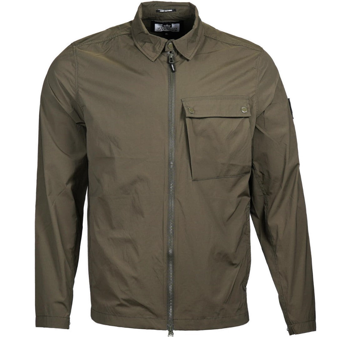 Weekend Offender Southbank Technical Overshirt Dark Olive