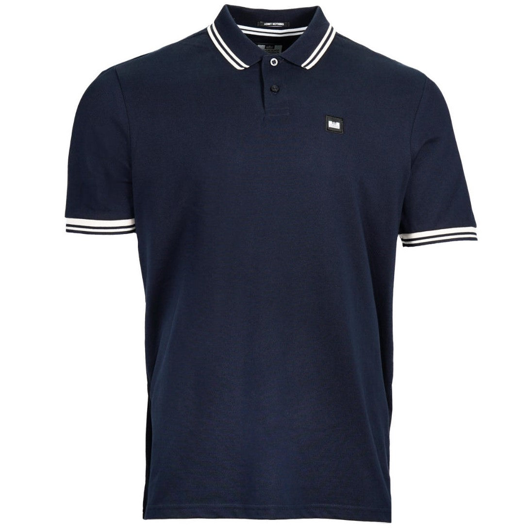 Weekend Offender Tipped Pique Polo Shirt Navy