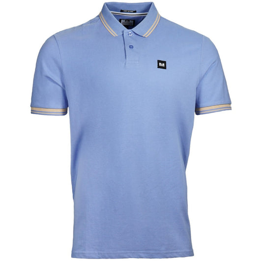 Weekend Offender Tipped Pique Polo Shirt Cornflower